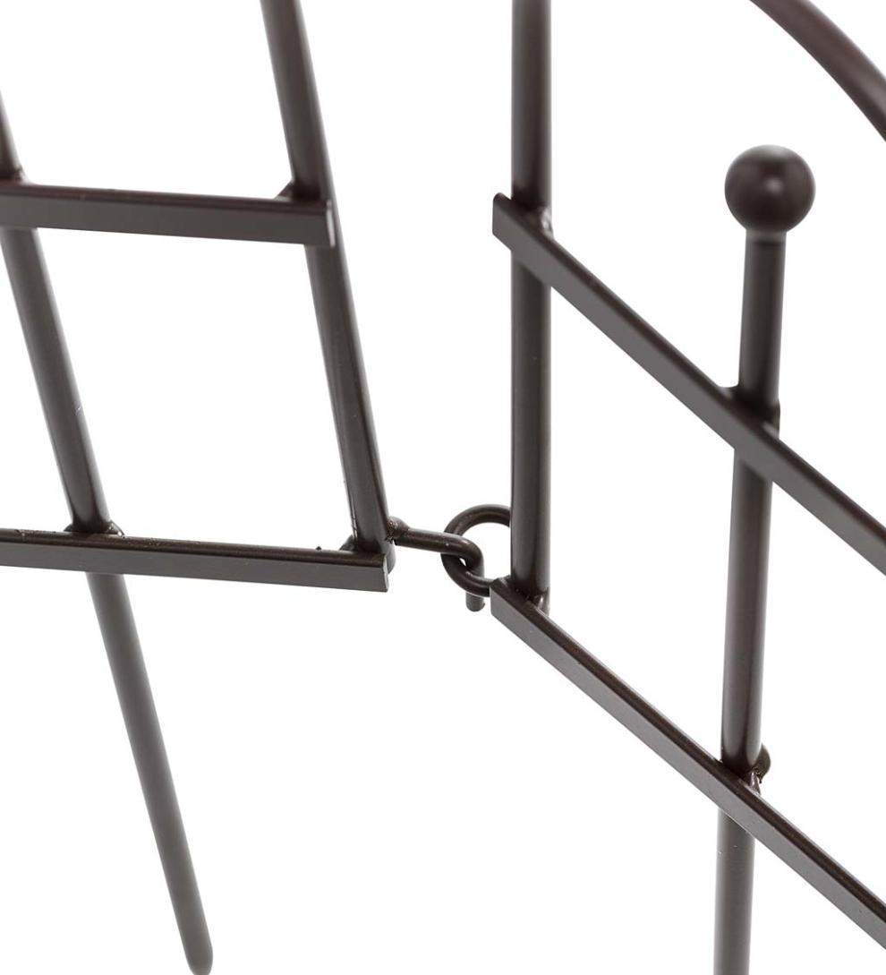 Plow & Hearth Garden Fencing & Edging Yard & Garden Iron Fence Wrought Iron Edging With Ground Stakes And Gunmetal Finish