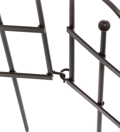 Plow & Hearth Garden Fencing & Edging Yard & Garden Iron Fence Wrought Iron Edging With Ground Stakes And Gunmetal Finish