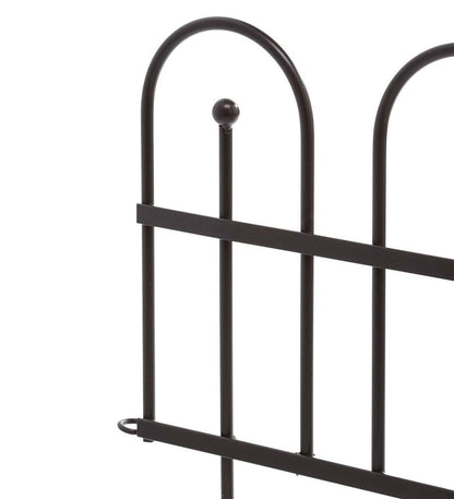 Plow & Hearth Garden Fencing & Edging Yard & Garden Iron Fence Wrought Iron Edging With Ground Stakes And Gunmetal Finish