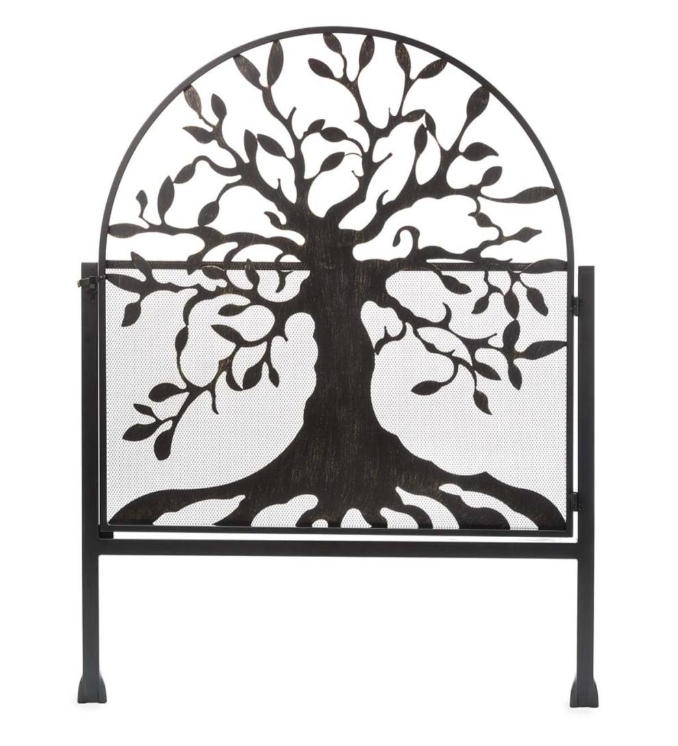Plow & Hearth Garden Fencing & Edging Yard & Garden Metal Arched Stand-Alone Garden Gate With Tree Of Life Design