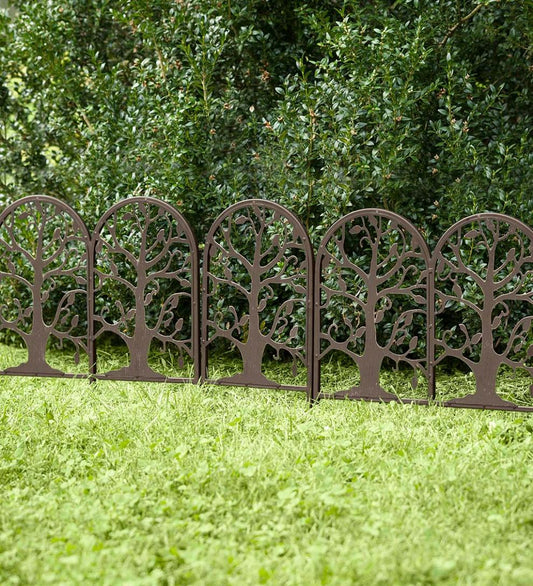 Plow & Hearth Garden Fencing & Edging Yard & Garden Metal Garden Edging With Tree Of Life Design