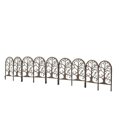 Plow & Hearth Garden Fencing & Edging Yard & Garden Metal Garden Edging With Tree Of Life Design