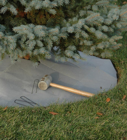 Plow & Hearth Garden Fencing & Edging Yard & Garden Mock Rock Block Edging Kit And Fabric Tree Ring Weed Barrier