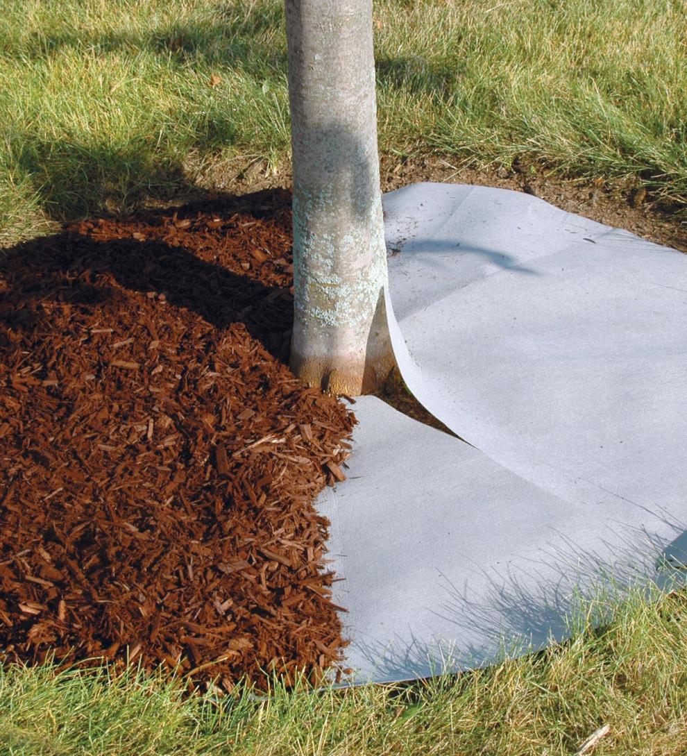 Plow & Hearth Garden Fencing & Edging Yard & Garden Mock Rock Block Edging Kit And Fabric Tree Ring Weed Barrier