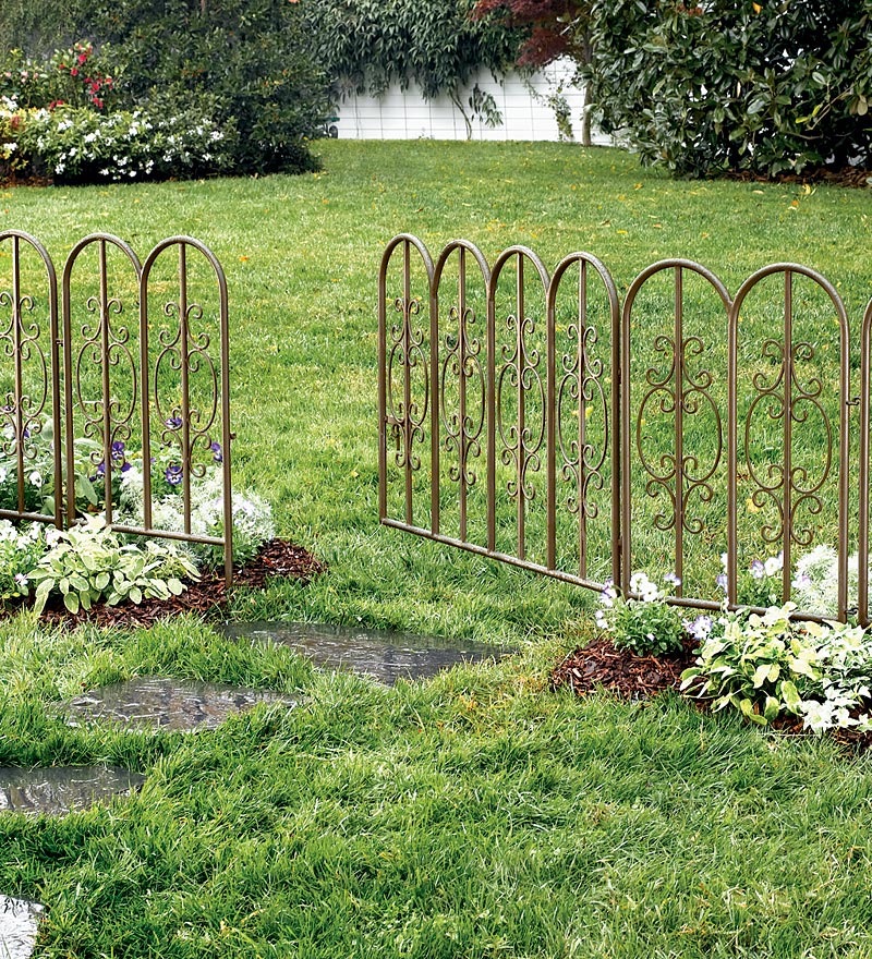 Plow & Hearth Garden Fencing & Edging Yard & Garden Montebello Iron Garden Fencing