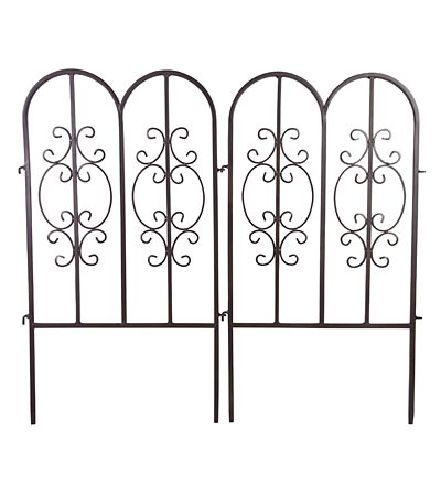 Plow & Hearth Garden Fencing & Edging Yard & Garden Montebello Iron Garden Fencing