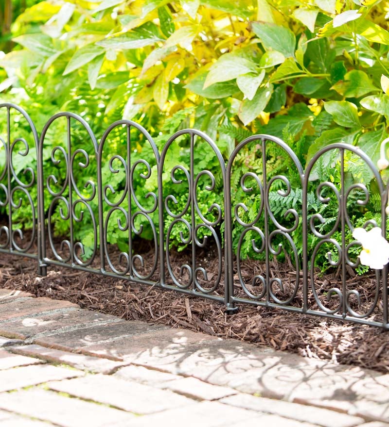 Plow & Hearth Garden Fencing & Edging Yard & Garden Montebello Wrought Iron Garden Edging