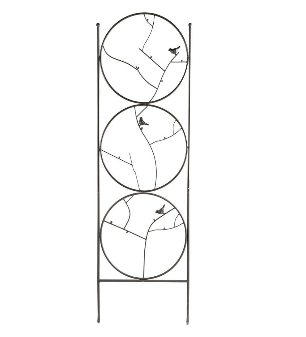 Plow & Hearth Garden Stakes Yard & Garden Circle Of Birds Trio Garden Trellis