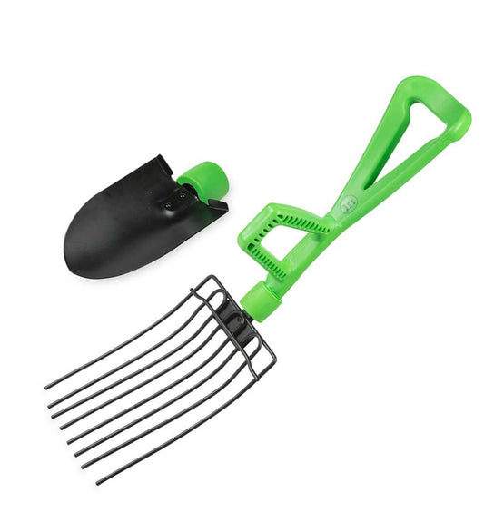 Plow & Hearth Garden Tools Yard & Garden 2-In-1 Mulch Garden Fork With Ergonomic Design