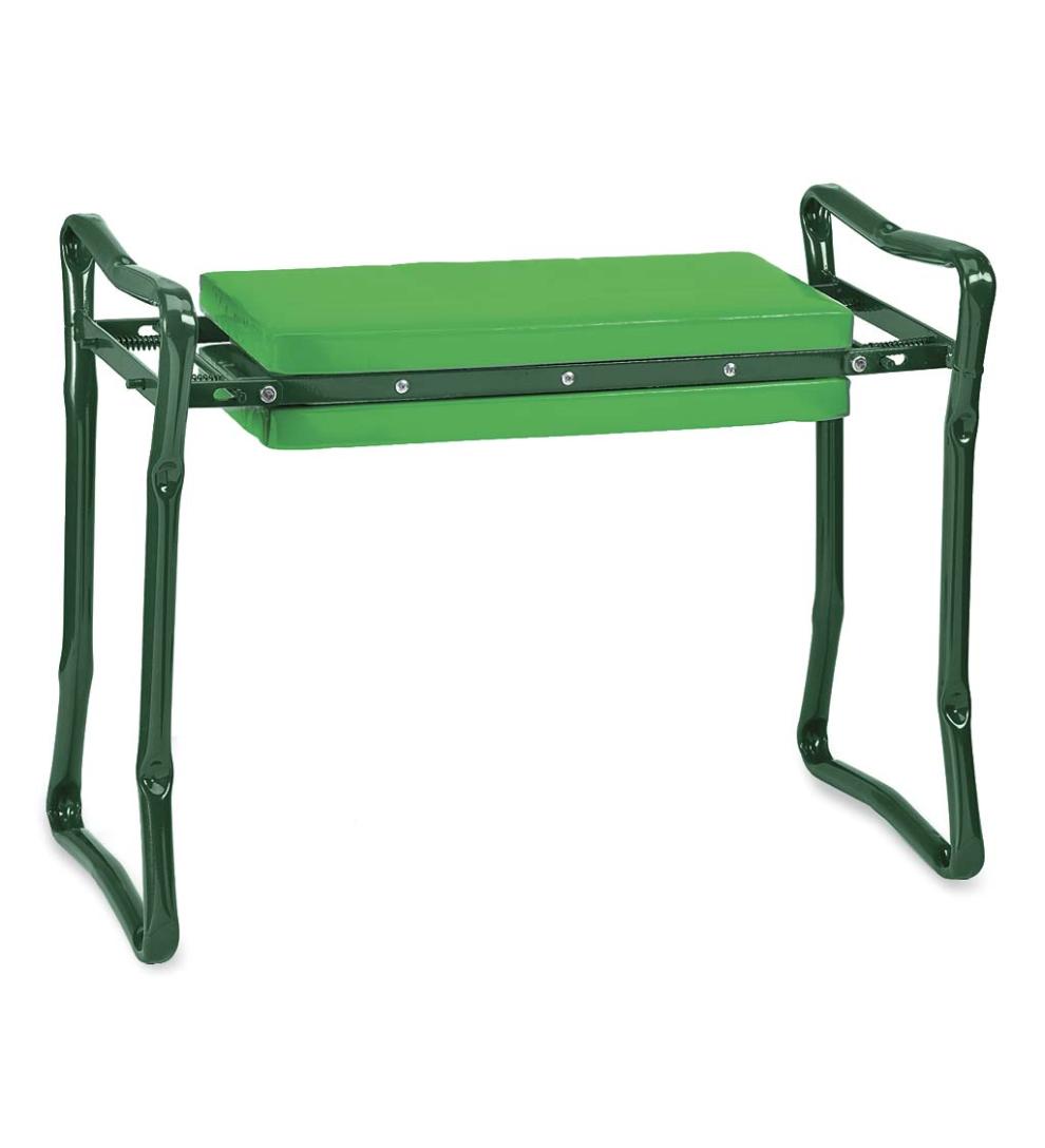 Plow & Hearth Gardenworks® Yard & Garden Folding Garden Kneeler/Seat With Foam Pad - Green