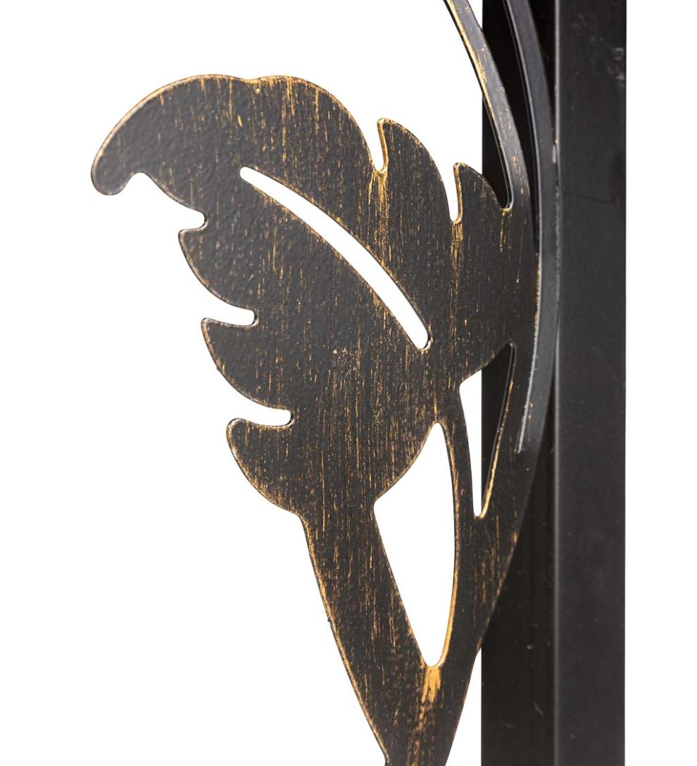 Plow & Hearth Gardenworks® Yard & Garden Metal Arched Hummingbird Garden Arbor With Gate