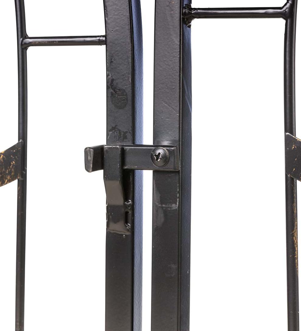 Plow & Hearth Gardenworks® Yard & Garden Metal Arched Hummingbird Garden Arbor With Gate