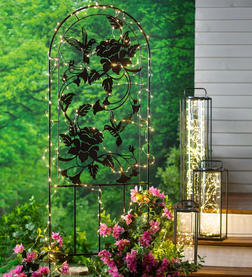 Plow & Hearth Gardenworks® Yard & Garden Metal Garden Hummingbird Trellis