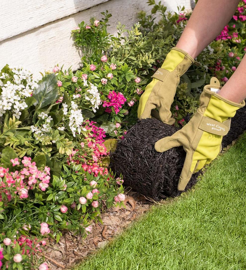 Plow & Hearth Gardenworks® Yard & Garden Permanent Mulch Recycled Rubber Border