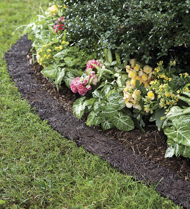 Plow & Hearth Gardenworks® Yard & Garden Permanent Mulch Recycled Rubber Border