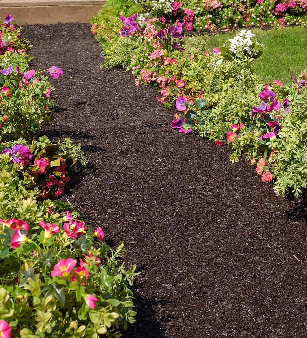 Plow & Hearth Gardenworks® Yard & Garden Permanent Mulch Recycled Rubber Pathway