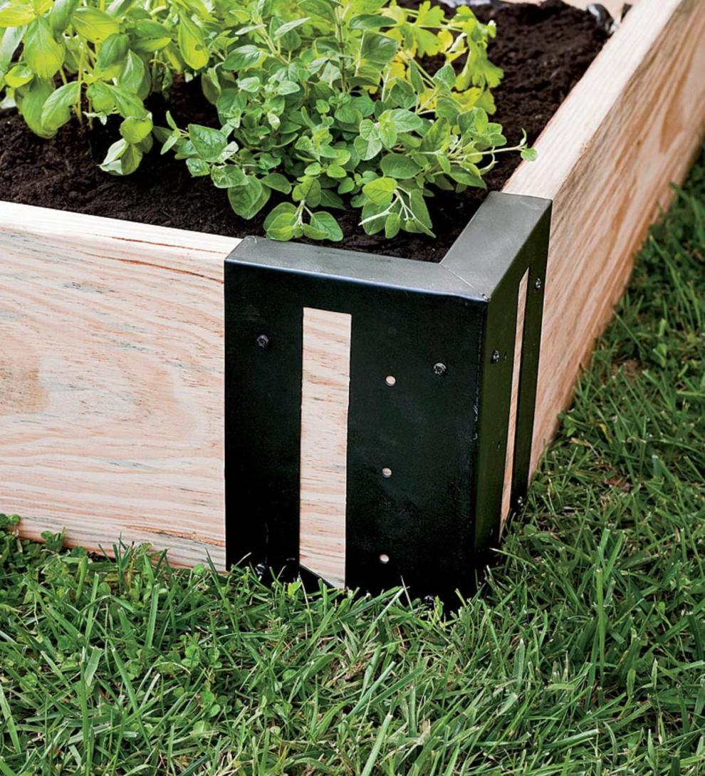 Plow & Hearth Gardenworks® Yard & Garden Steel Raised Bed Corner Brackets, Set Of 4