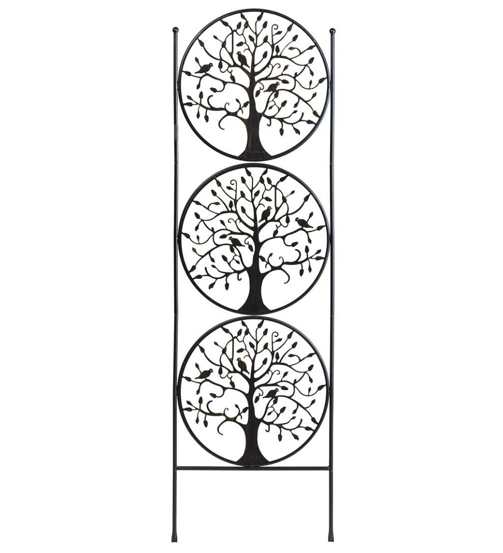 Plow & Hearth Gardenworks® Yard & Garden Tree Of Life Circle Trio Metal Garden Trellis