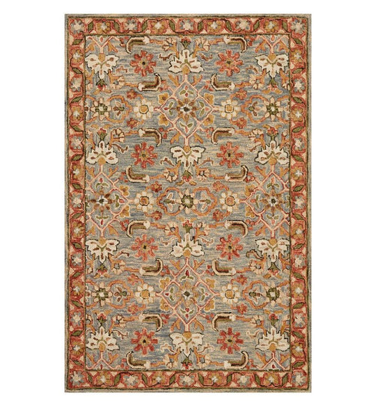 Plow & Hearth Hearth Rugs Fireplace & Hearth Kensington Floral Wool Rug