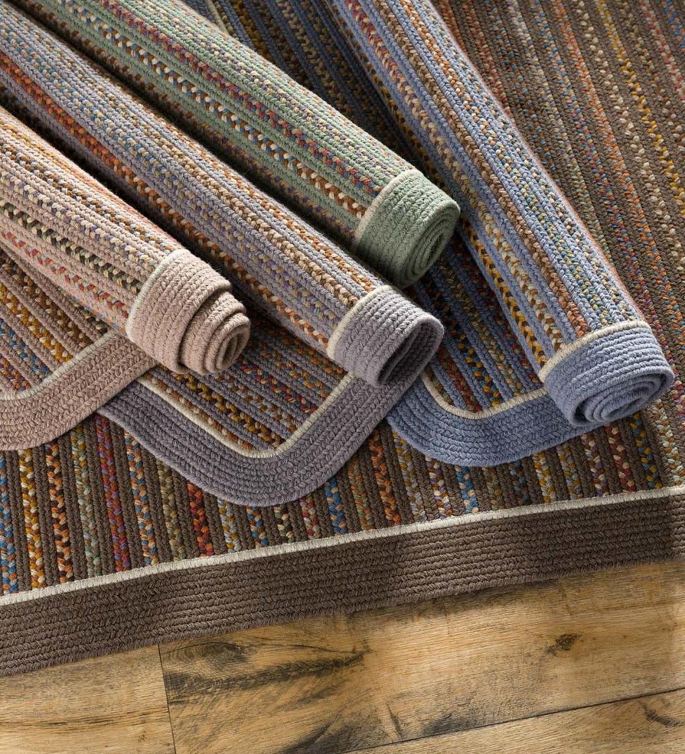 Plow & Hearth Hearth Rugs Fireplace & Hearth Lynnhaven Wool Solid Border Braided Rug