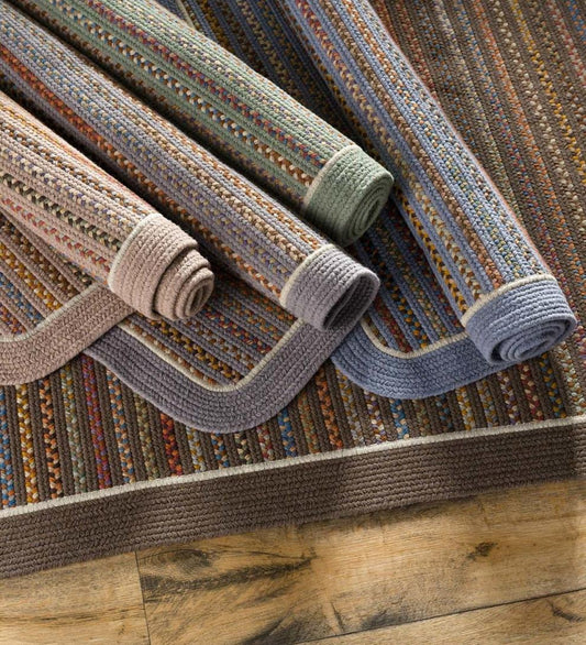 Plow & Hearth Hearth Rugs Fireplace & Hearth Lynnhaven Wool Solid Border Braided Rug