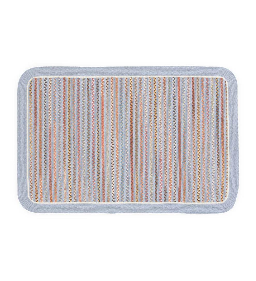 Plow & Hearth Hearth Rugs Fireplace & Hearth Lynnhaven Wool Solid Border Braided Rug