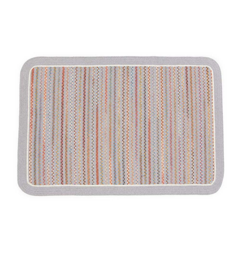 Plow & Hearth Hearth Rugs Fireplace & Hearth Lynnhaven Wool Solid Border Braided Rug