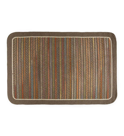 Plow & Hearth Hearth Rugs Fireplace & Hearth Lynnhaven Wool Solid Border Braided Rug