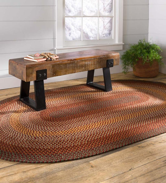 Plow & Hearth Hearth Rugs Fireplace & Hearth Usa-Made Wool Braided Virginia Rug