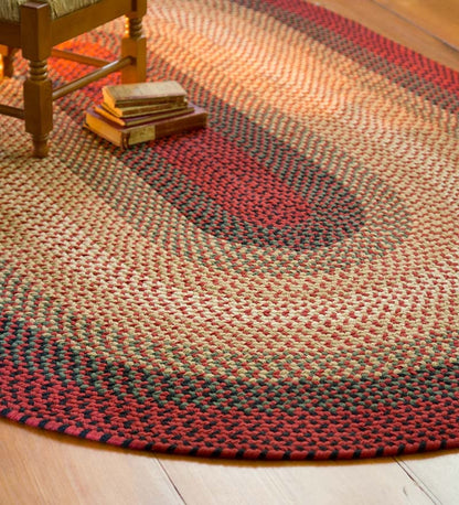 Plow & Hearth Hearth Rugs Fireplace & Hearth Usa-Made Wool Braided Virginia Rug