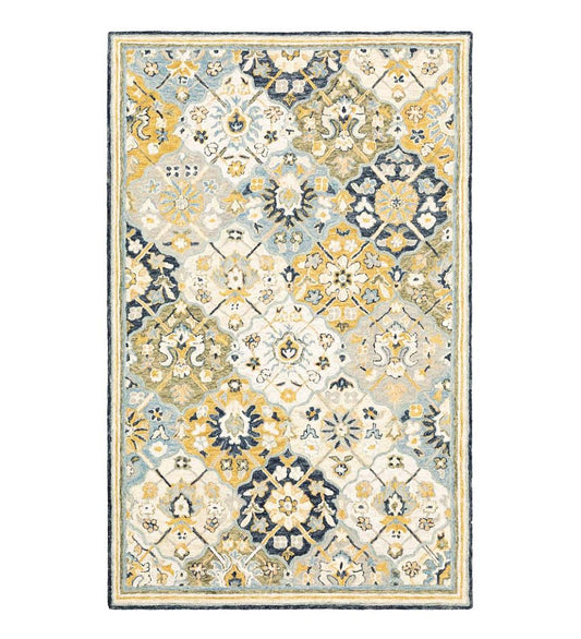 Plow & Hearth Hearth Rugs Fireplace & Hearth Willow Oaks Lattice Wool Rug