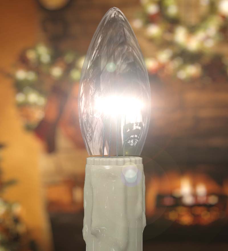 Plow & Hearth Home Accents Indoor Living Adjustable Window Candle Sets With Timer And Remote