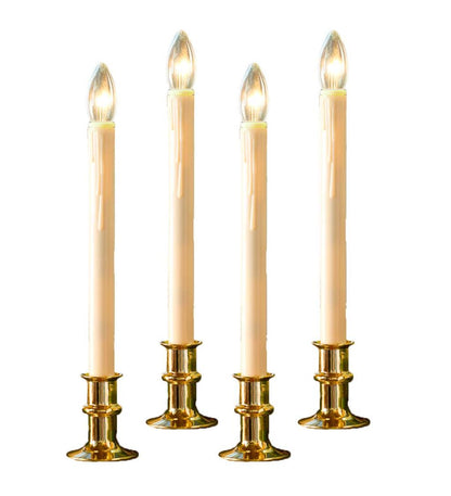 Plow & Hearth Home Accents Indoor Living Adjustable Window Candle Sets With Timer And Remote
