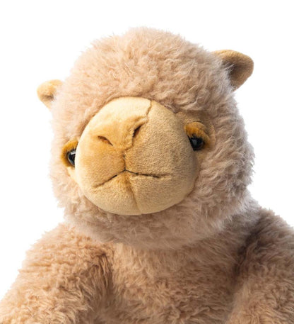 Plow & Hearth Home Accents Indoor Living Allie Alpaca Plush Cuddle Animal Body Pillow - Tan