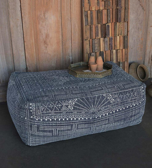 Plow & Hearth Home Accents Indoor Living Batik Printed Ottoman