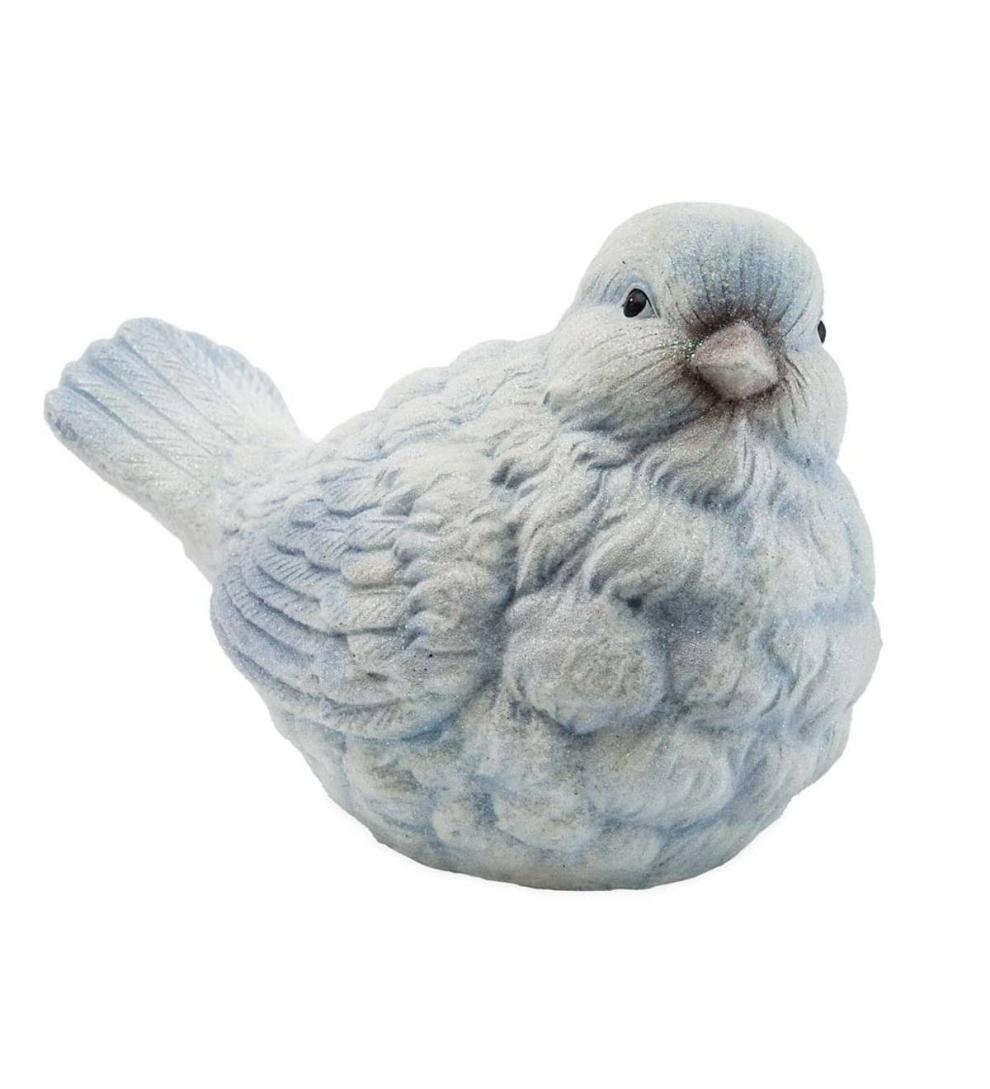 Plow & Hearth Home Accents Indoor Living Blue And White Snowbird Indoor/Outdoor Statues, Set Of 2