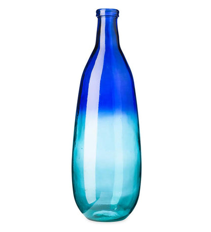 Plow & Hearth Home Accents Indoor Living Blue Ombre Elongated Vase Collection