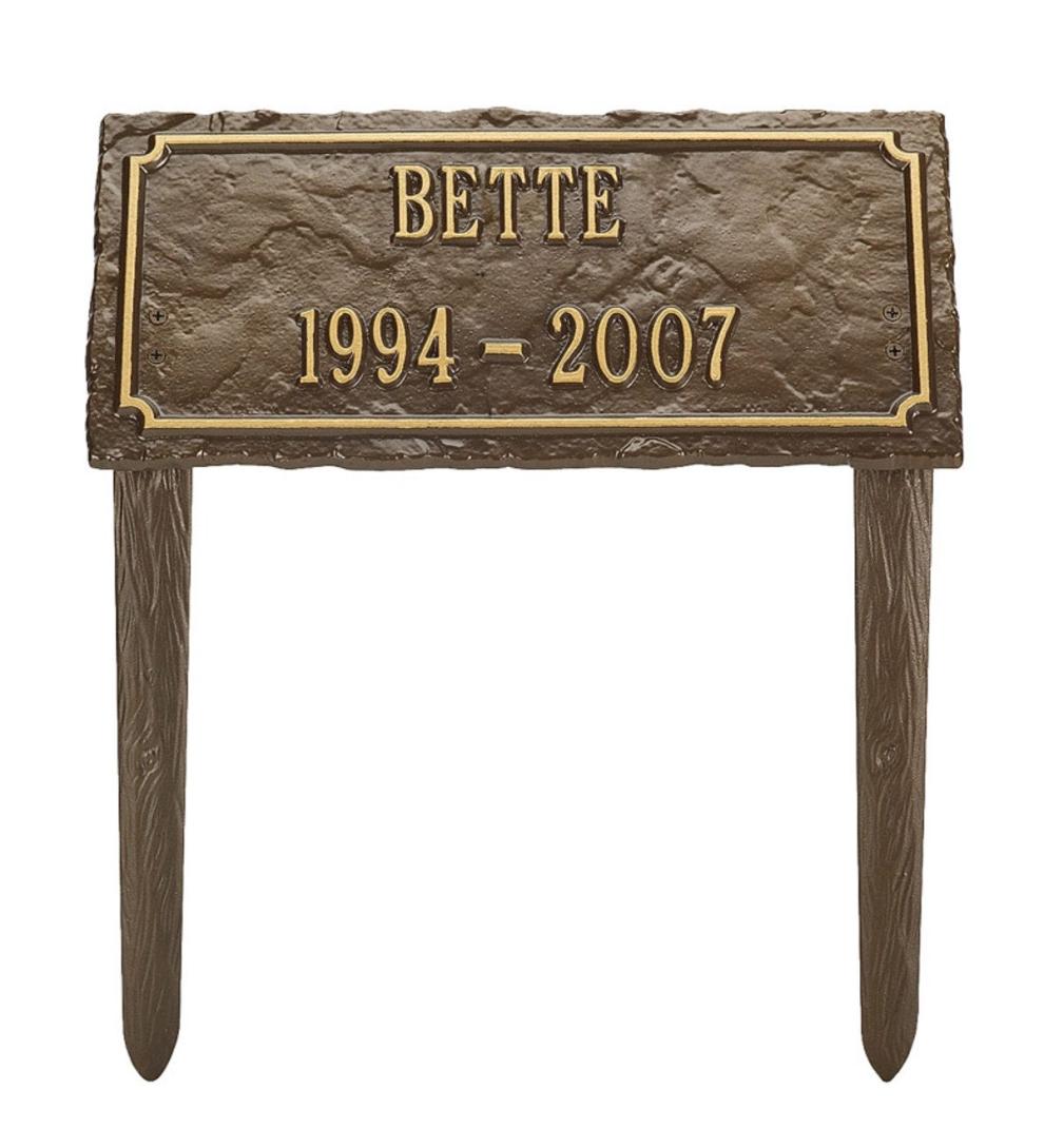 Plow & Hearth Home Accents Indoor Living Bronze Classic Pet Memorial - Bronze