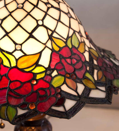Plow & Hearth Home Accents Indoor Living Chesterfield Tiffany Style Stained Glass Table Lamp