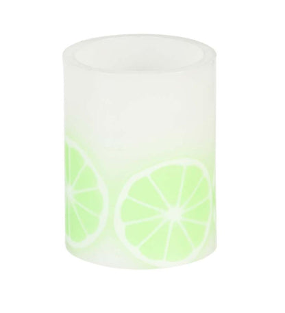 Plow & Hearth Home Accents Indoor Living Citrus Fruit Led Wax Battery-Operated Pillar Candles, Set Of 3
