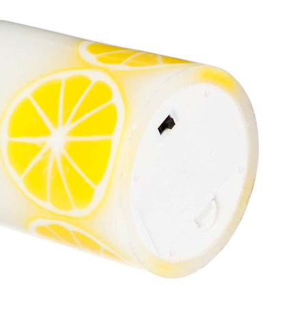 Plow & Hearth Home Accents Indoor Living Citrus Fruit Led Wax Battery-Operated Pillar Candles, Set Of 3