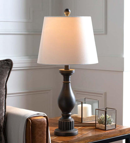 Plow & Hearth Home Accents Indoor Living Clarice Table Lamp With White Linen Shade