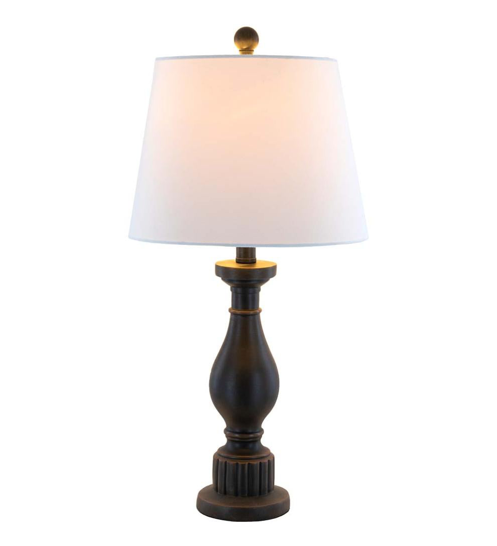 Plow & Hearth Home Accents Indoor Living Clarice Table Lamp With White Linen Shade