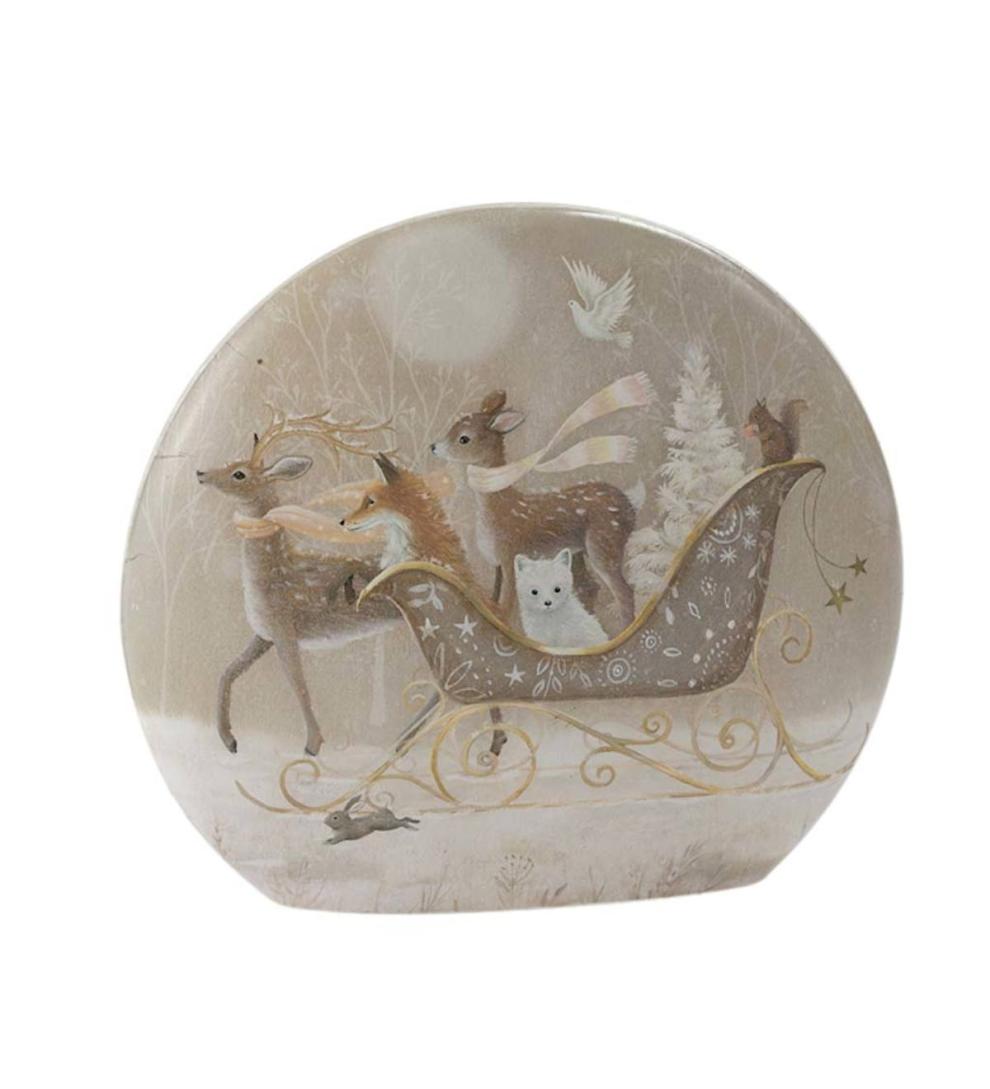 Plow & Hearth Home Accents Indoor Living Deer And Friends In A Sleigh Lighted Tabletop Art