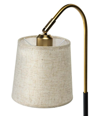 Plow & Hearth Home Accents Indoor Living Desk Lamp With Usb Port And Fabric Shade