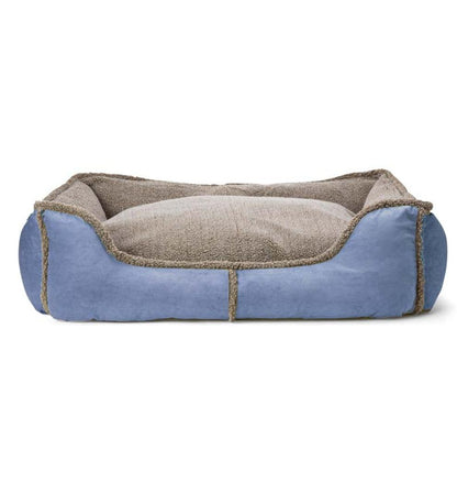 Plow & Hearth Home Accents Indoor Living Faux Suede And Berber Rectangular Dog Bed