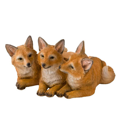 Plow & Hearth Home Accents Indoor Living Fox Kit Triplets Planter