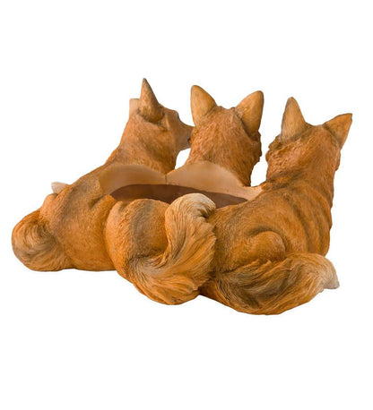 Plow & Hearth Home Accents Indoor Living Fox Kit Triplets Planter