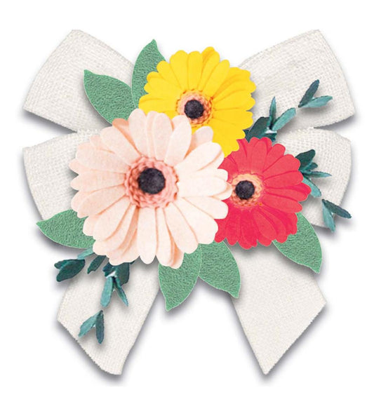 Plow & Hearth Home Accents Indoor Living Gerber Daisies With Bow Door Decor