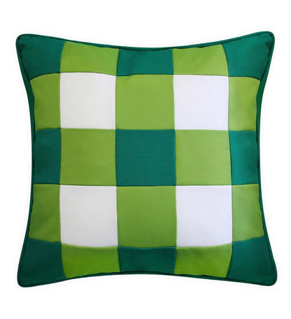 Plow & Hearth Home Accents Indoor Living Indoor/Outdoor Bright Buffalo Plaid Throw Pillow - Yellow